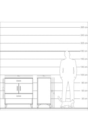 Kronos Şifonyer 2 Raflı 2 Çekmeceli 2 Kapaklı 88x59x96 Aytaşı-Aytaşı