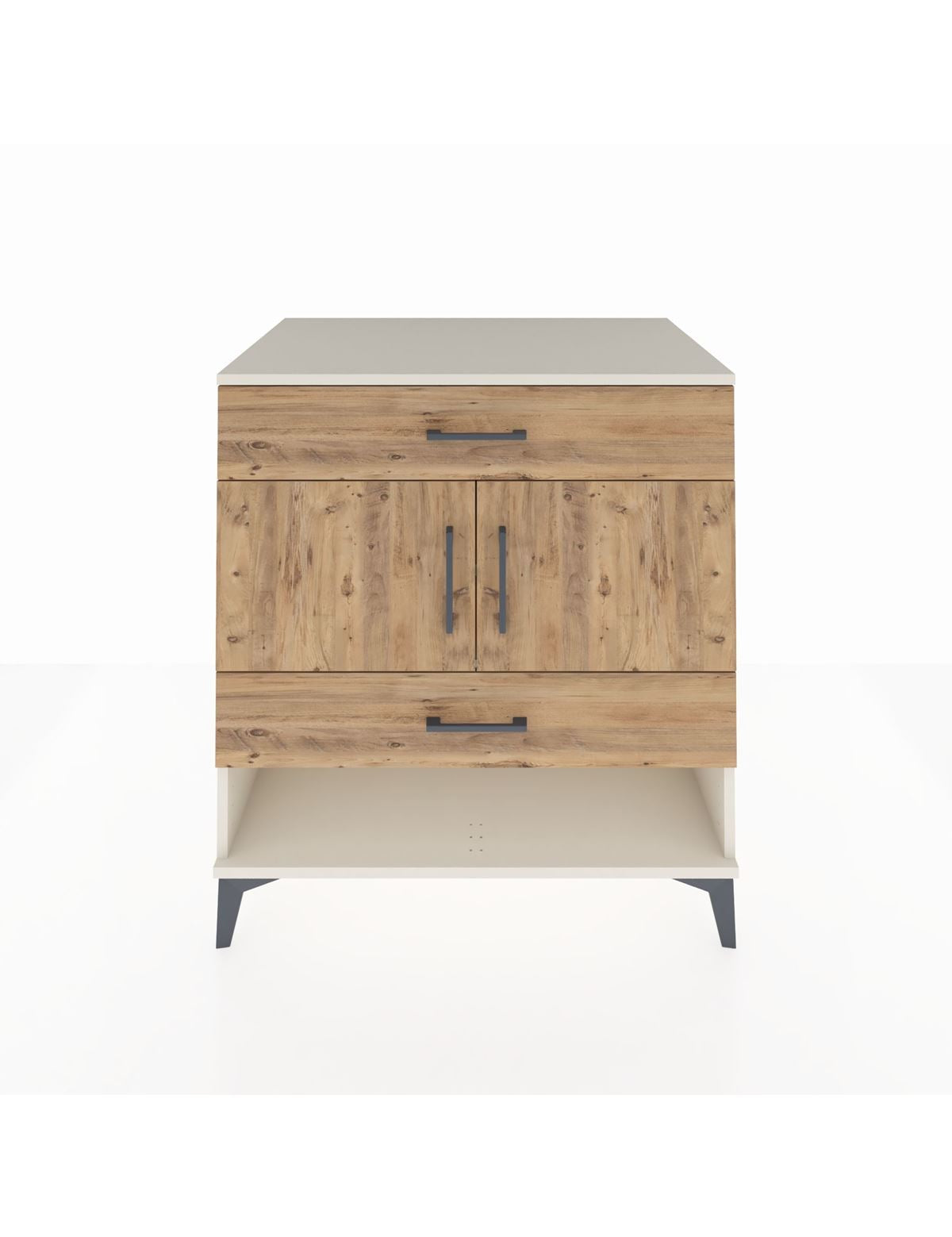 Kronos Şifonyer 2 Raflı 2 Çekmeceli 2 Kapaklı 88x59x96 Aytaşı-Çam