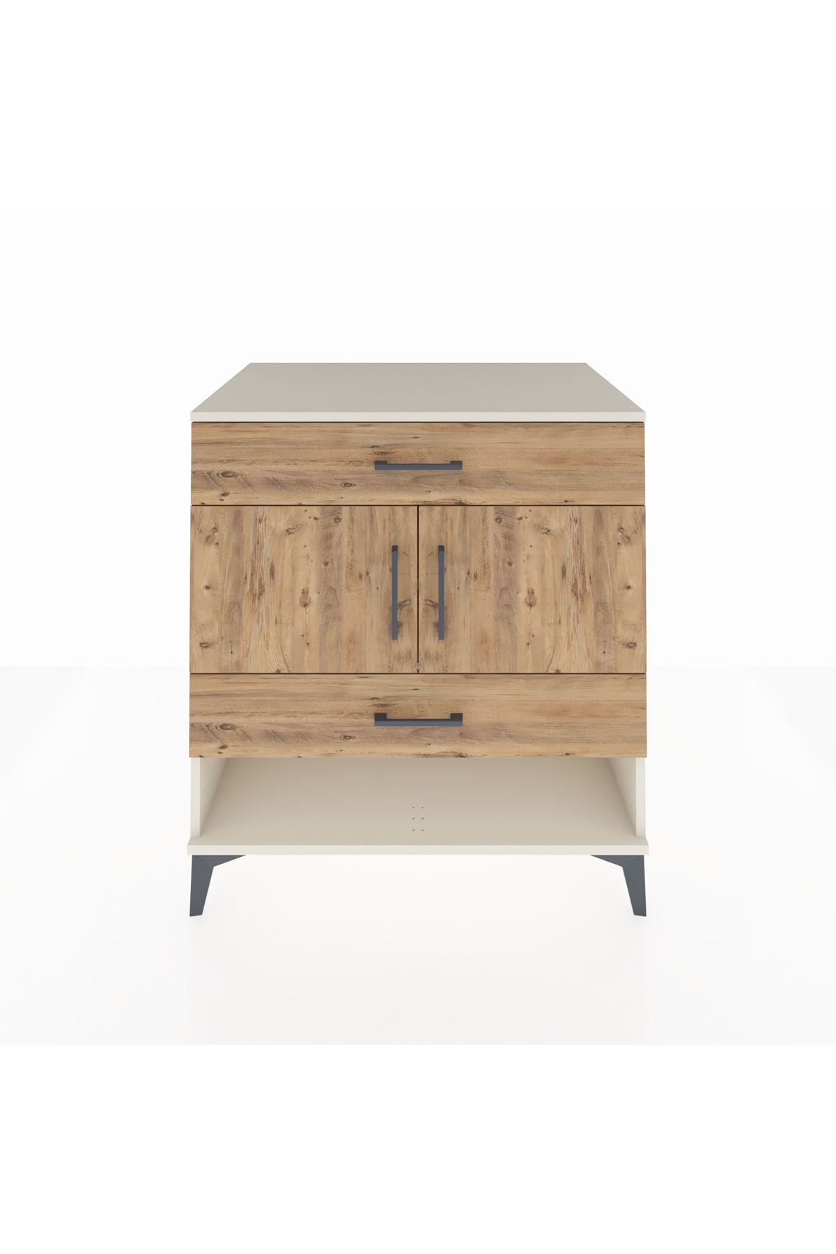 Kronos Şifonyer 2 Raflı 2 Çekmeceli 2 Kapaklı 88x59x96 Aytaşı-Çam