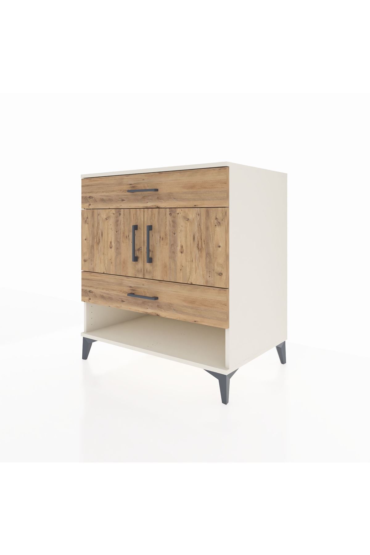 Kronos Şifonyer 2 Raflı 2 Çekmeceli 2 Kapaklı 88x59x96 Aytaşı-Çam