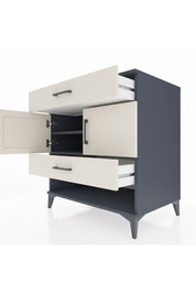 Kronos Şifonyer 2 Raflı 2 Çekmeceli 2 Kapaklı 88x59x96 Antrasit-Aytaşı