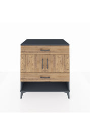 Kronos Şifonyer 2 Raflı 2 Çekmeceli 2 Kapaklı 88x59x96 Antrasit-Çam