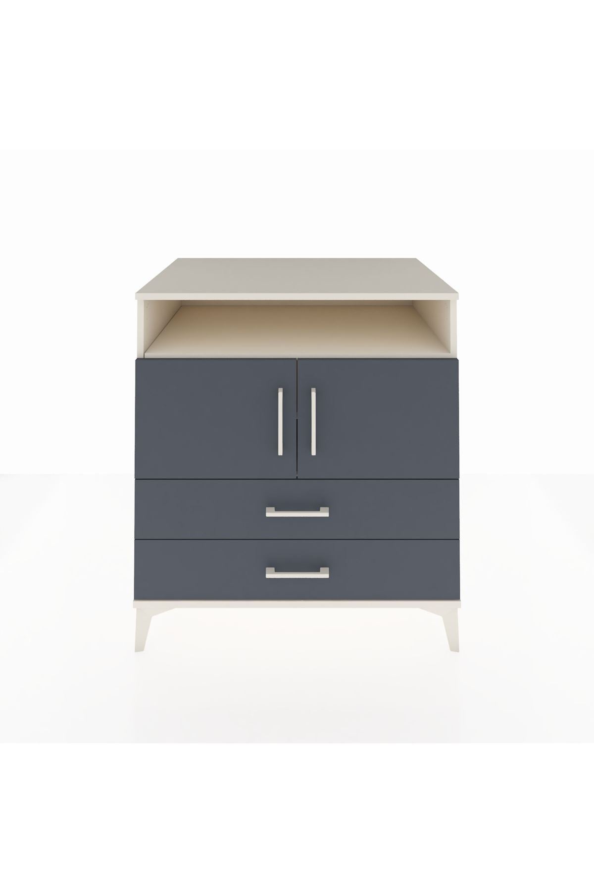 Kronos Şifonyer 3 Raflı 2 Çekmeceli 2 Kapaklı 88x59x96 Aytaşı-Antrasit