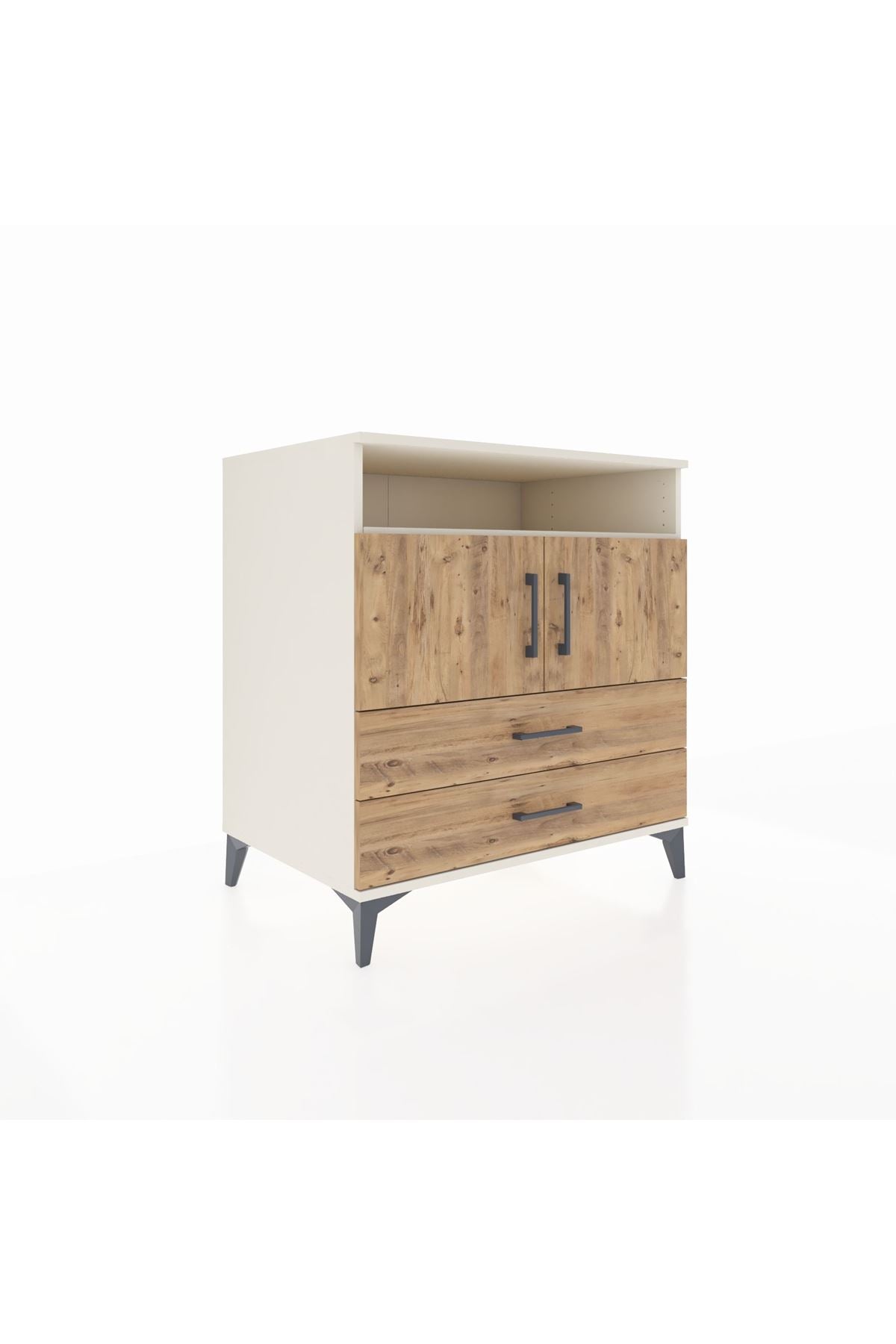 Kronos Şifonyer 3 Raflı 2 Çekmeceli 2 Kapaklı 88x59x96 Aytaşı-Çam