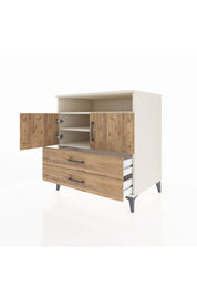 Kronos Şifonyer 3 Raflı 2 Çekmeceli 2 Kapaklı 88x59x96 Aytaşı-Çam