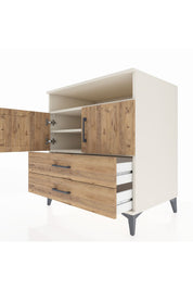 Kronos Şifonyer 3 Raflı 2 Çekmeceli 2 Kapaklı 88x59x96 Aytaşı-Çam