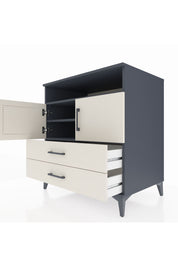 Kronos Şifonyer 3 Raflı 2 Çekmeceli 2 Kapaklı 88x59x96 Antrasit-Aytaşı