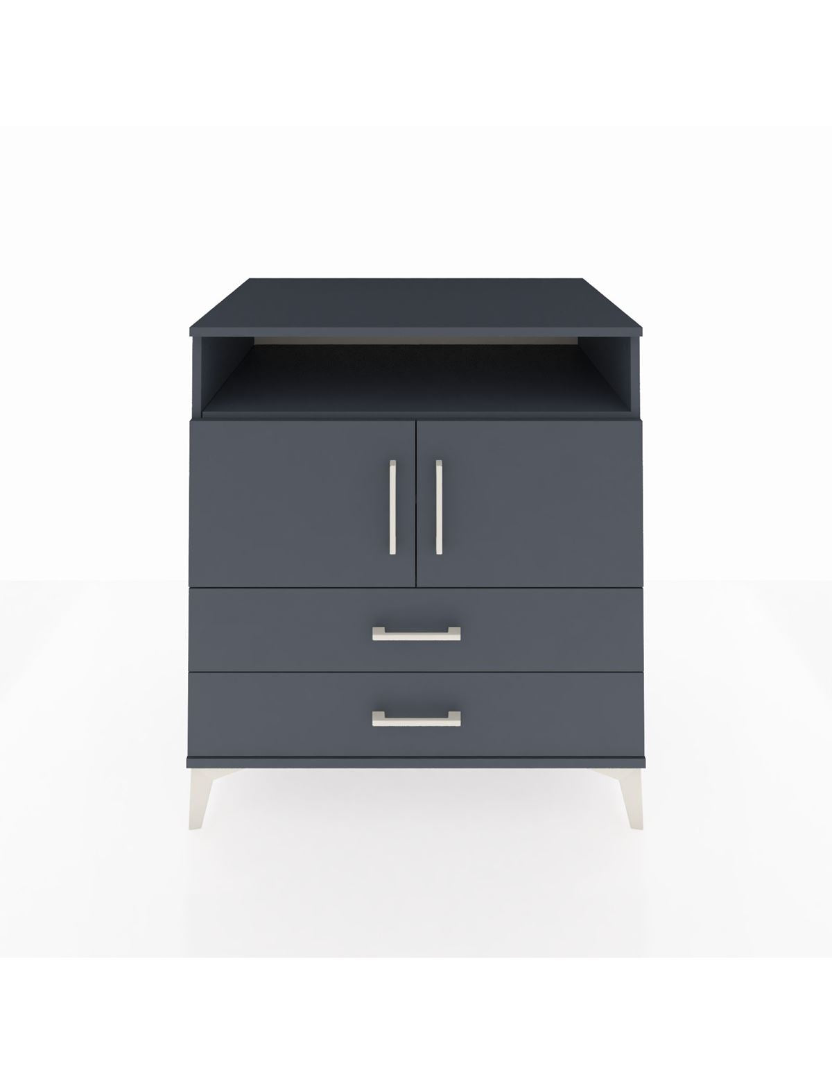 Kronos Şifonyer 3 Raflı 2 Çekmeceli 2 Kapaklı 88x59x96 Antrasit-Antrasit