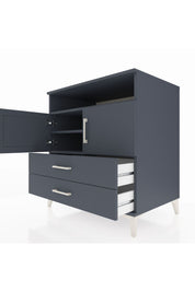 Kronos Şifonyer 3 Raflı 2 Çekmeceli 2 Kapaklı 88x59x96 Antrasit-Antrasit