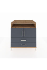 Kronos Şifonyer 3 Raflı 2 Çekmeceli 2 Kapaklı 88x59x96 Çam-Antrasit