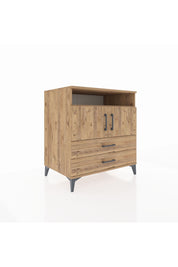 Kronos Şifonyer 3 Raflı 2 Çekmeceli 2 Kapaklı 88x59x96 Çam-Çam