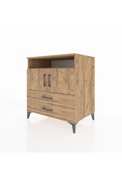 Kronos Şifonyer 3 Raflı 2 Çekmeceli 2 Kapaklı 88x59x96 Çam-Çam