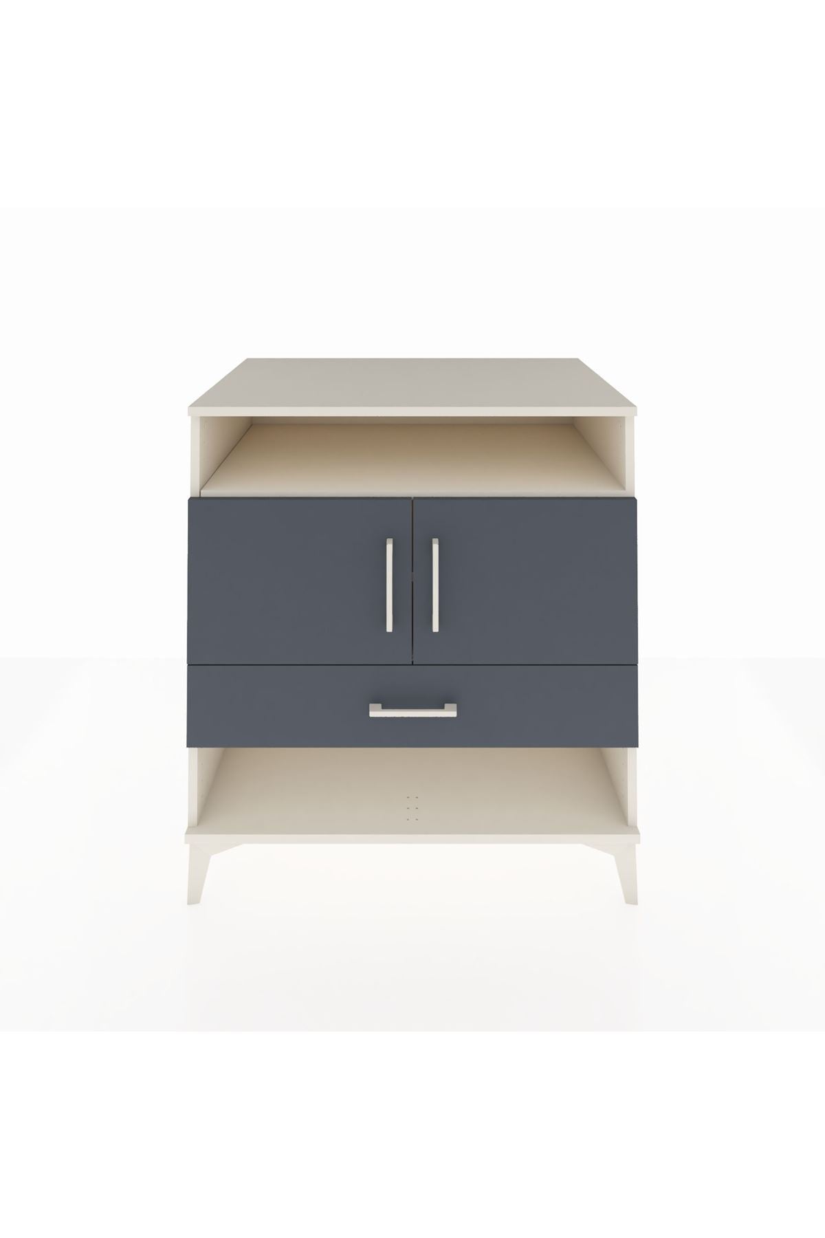 Kronos Şifonyer 3 Raflı Tek Çekmeceli 2 Kapaklı 88x59x96 Aytaşı-Antrasit