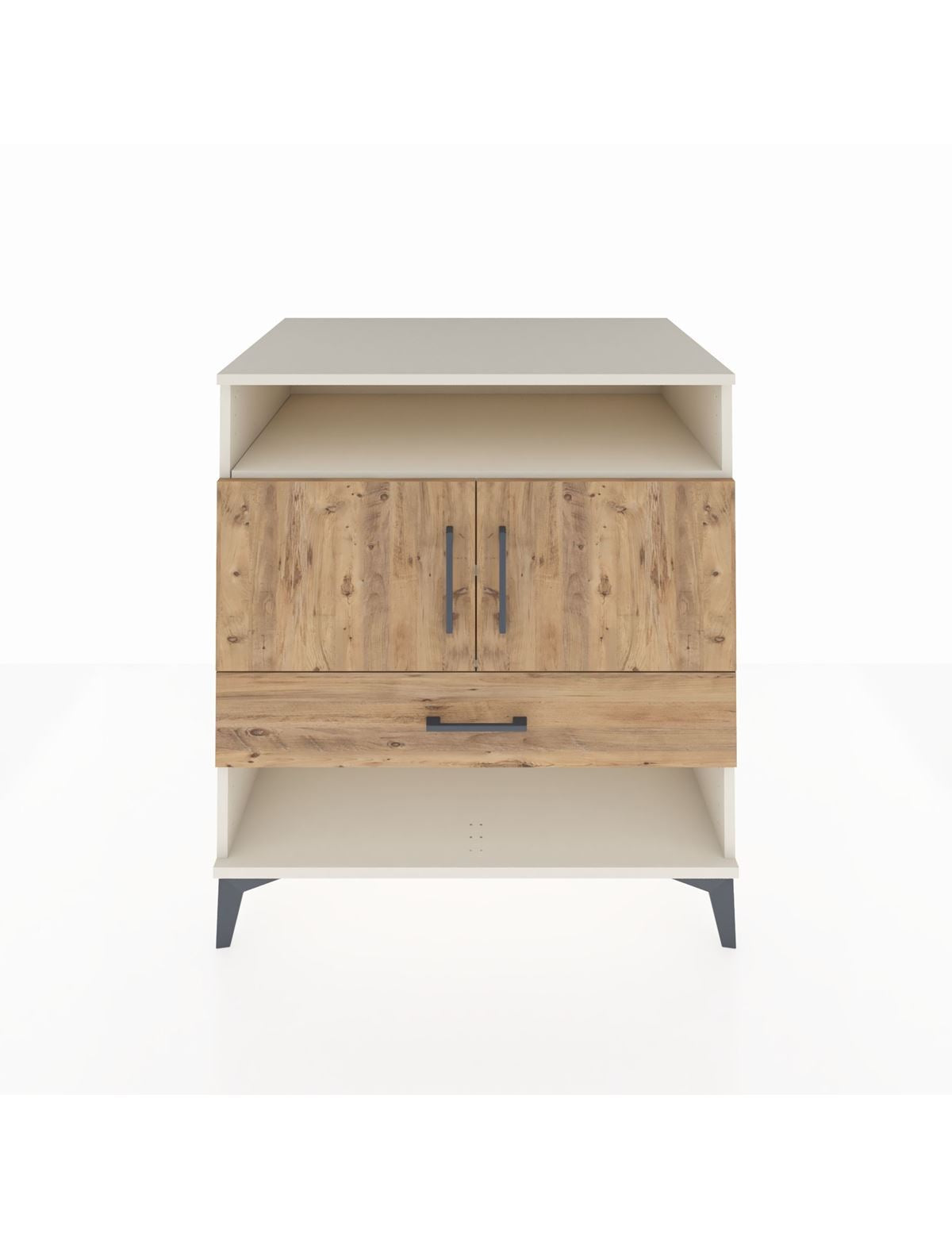 Kronos Şifonyer 3 Raflı Tek Çekmeceli 2 Kapaklı 88x59x96 Aytaşı-Çam