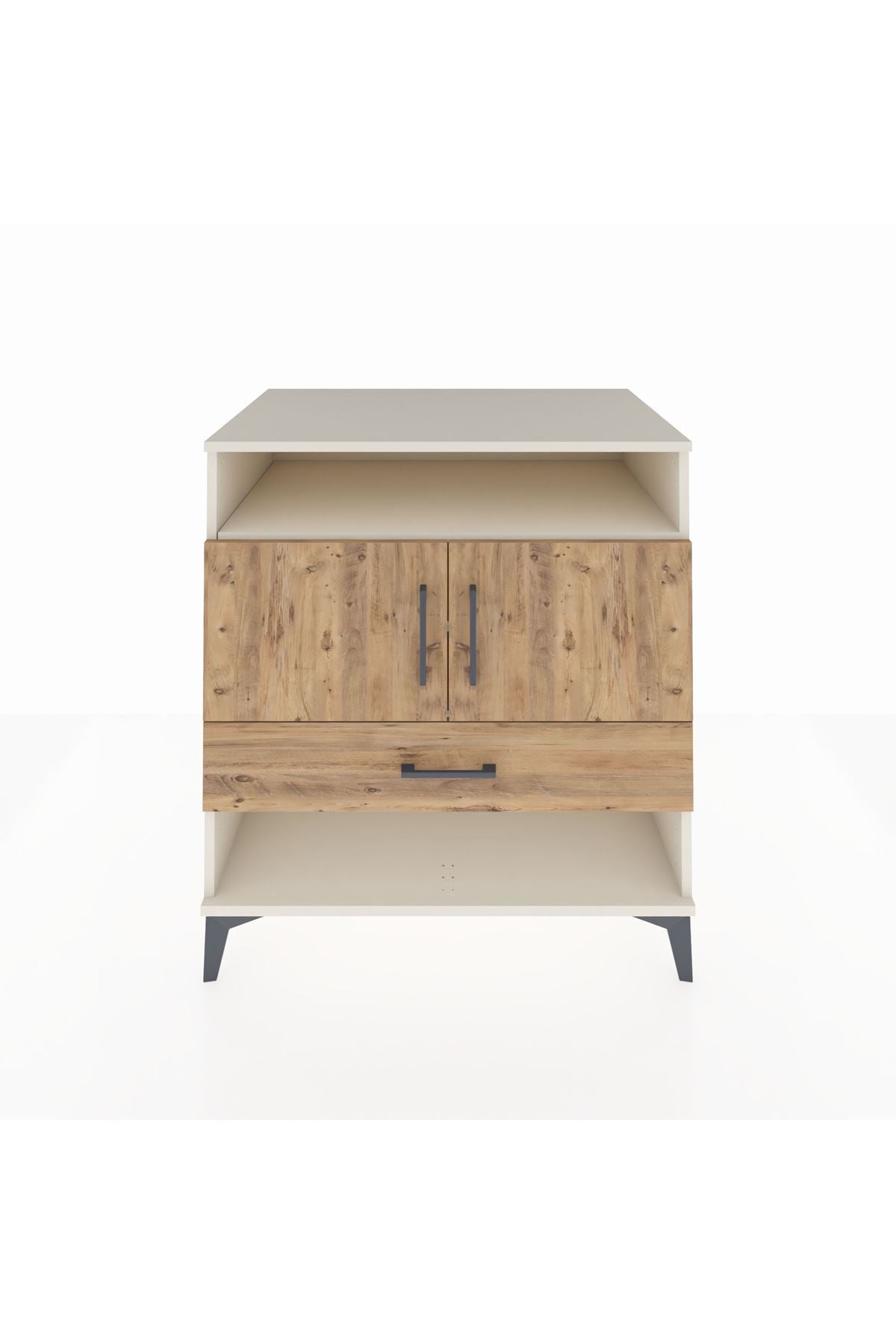 Kronos Şifonyer 3 Raflı Tek Çekmeceli 2 Kapaklı 88x59x96 Aytaşı-Çam