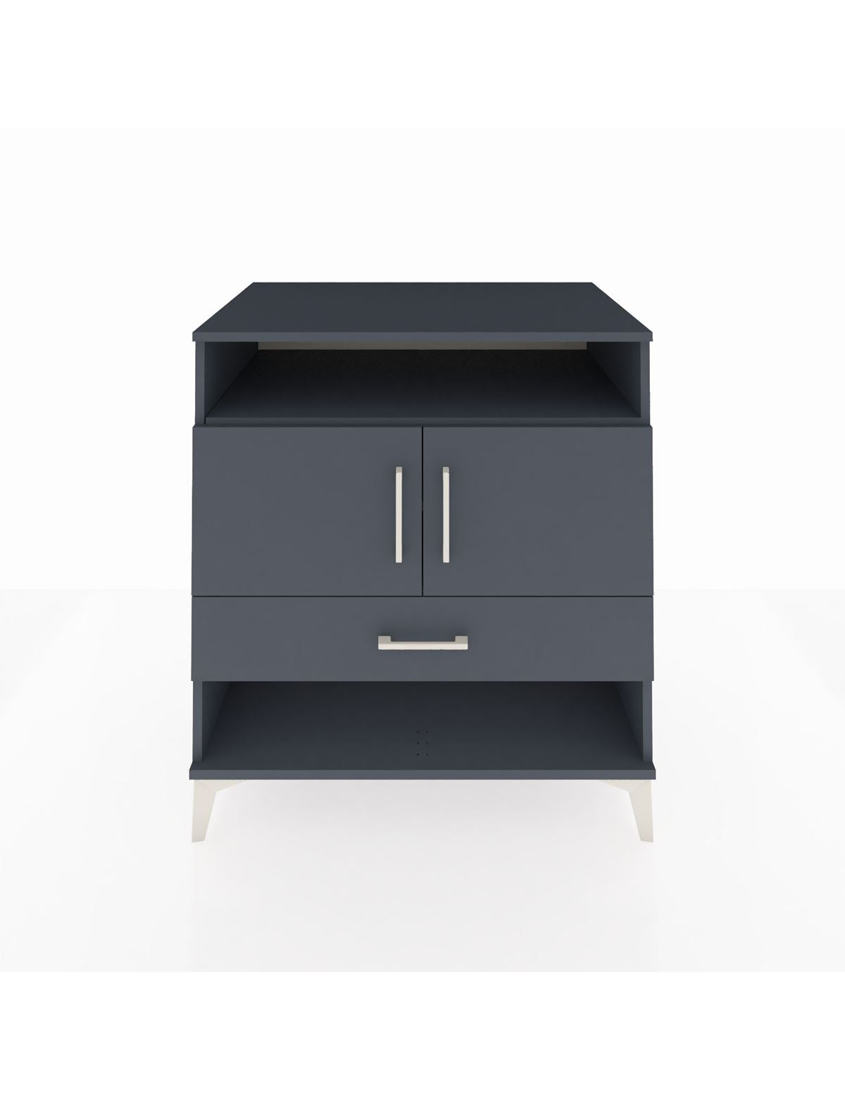 Kronos Şifonyer 3 Raflı Tek Çekmeceli 2 Kapaklı 88x59x96 Antrasit-Antrasit