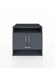 Kronos Şifonyer 3 Raflı Tek Çekmeceli 2 Kapaklı 88x59x96 Antrasit-Antrasit