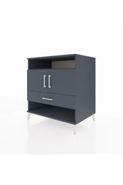 Kronos Şifonyer 3 Raflı Tek Çekmeceli 2 Kapaklı 88x59x96 Antrasit-Antrasit