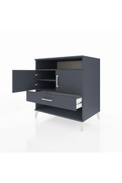 Kronos Şifonyer 3 Raflı Tek Çekmeceli 2 Kapaklı 88x59x96 Antrasit-Antrasit