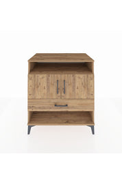 Kronos Şifonyer 3 Raflı Tek Çekmeceli 2 Kapaklı 88x59x96 Çam-Çam