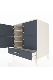 Kronos Şifonyer 4 Raflı Tek Çekmeceli 4 Kapaklı 88x59x96 Aytaşı-Antrasit