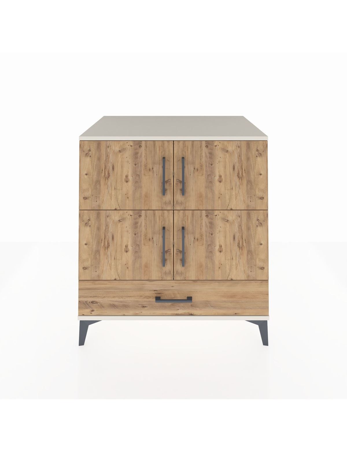 Kronos Şifonyer 4 Raflı Tek Çekmeceli 4 Kapaklı 88x59x96 Aytaşı-Çam