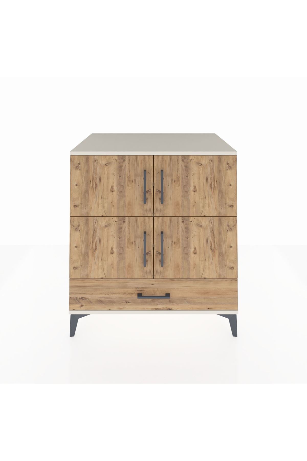 Kronos Şifonyer 4 Raflı Tek Çekmeceli 4 Kapaklı 88x59x96 Aytaşı-Çam