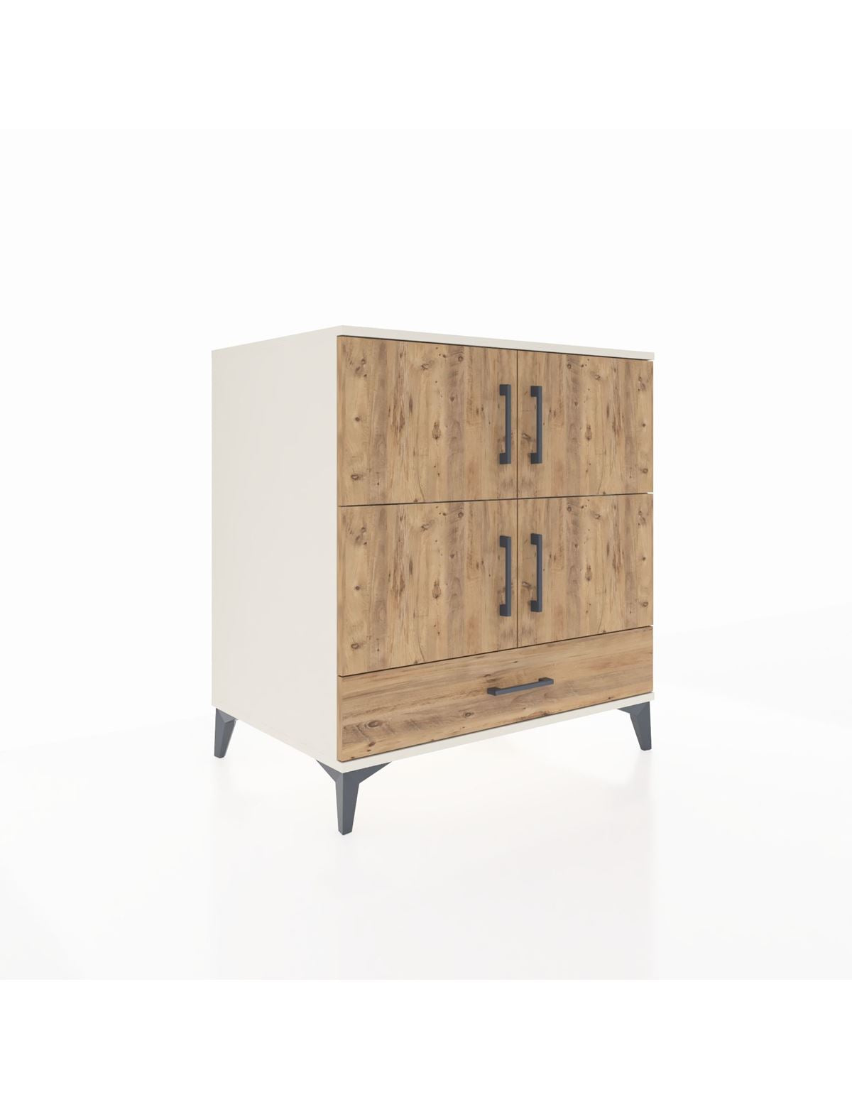 Kronos Şifonyer 4 Raflı Tek Çekmeceli 4 Kapaklı 88x59x96 Aytaşı-Çam