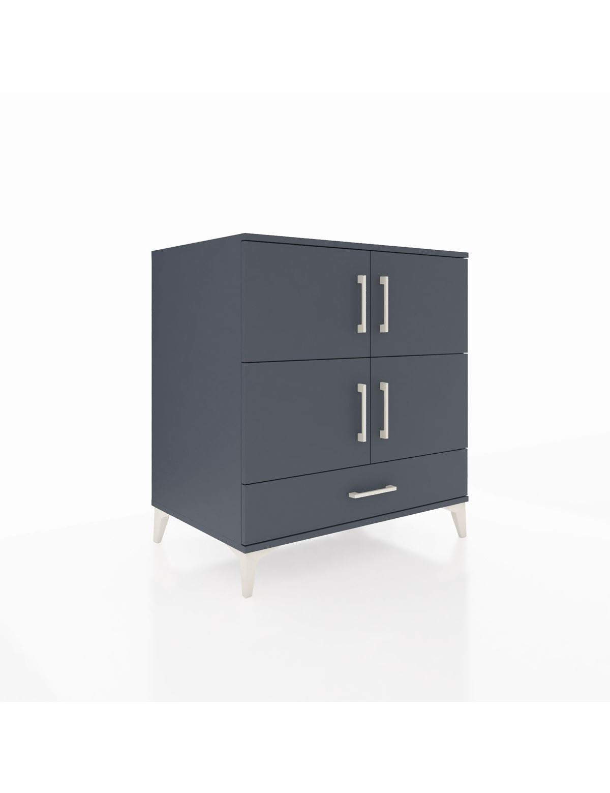 Kronos Şifonyer 4 Raflı Tek Çekmeceli 4 Kapaklı 88x59x96 Antrasit-Antrasit