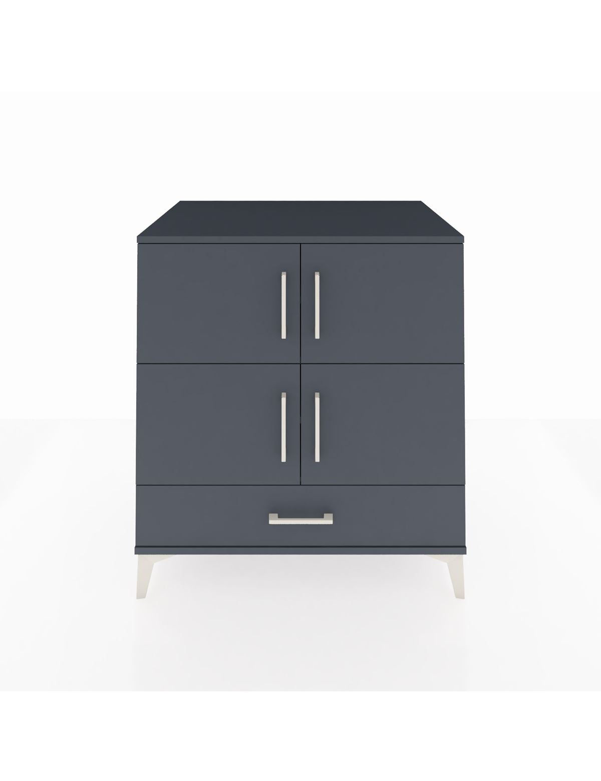 Kronos Şifonyer 4 Raflı Tek Çekmeceli 4 Kapaklı 88x59x96 Antrasit-Antrasit