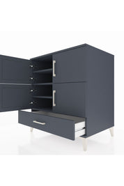 Kronos Şifonyer 4 Raflı Tek Çekmeceli 4 Kapaklı 88x59x96 Antrasit-Antrasit