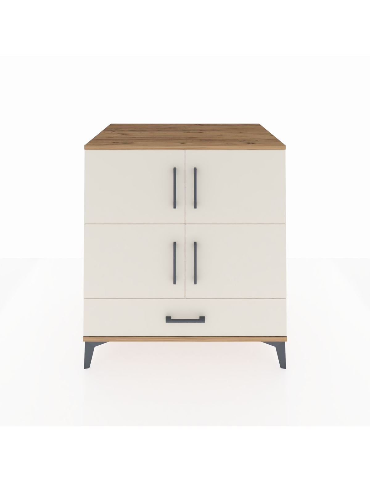 Kronos Şifonyer 4 Raflı Tek Çekmeceli 4 Kapaklı 88x59x96 Çam-Aytaşı