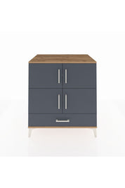 Kronos Şifonyer 4 Raflı Tek Çekmeceli 4 Kapaklı 88x59x96 Çam-Antrasit