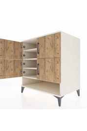 Kronos Şifonyer 4 Raflı 4 Kapaklı 88x59x96 Aytaşı-Çam