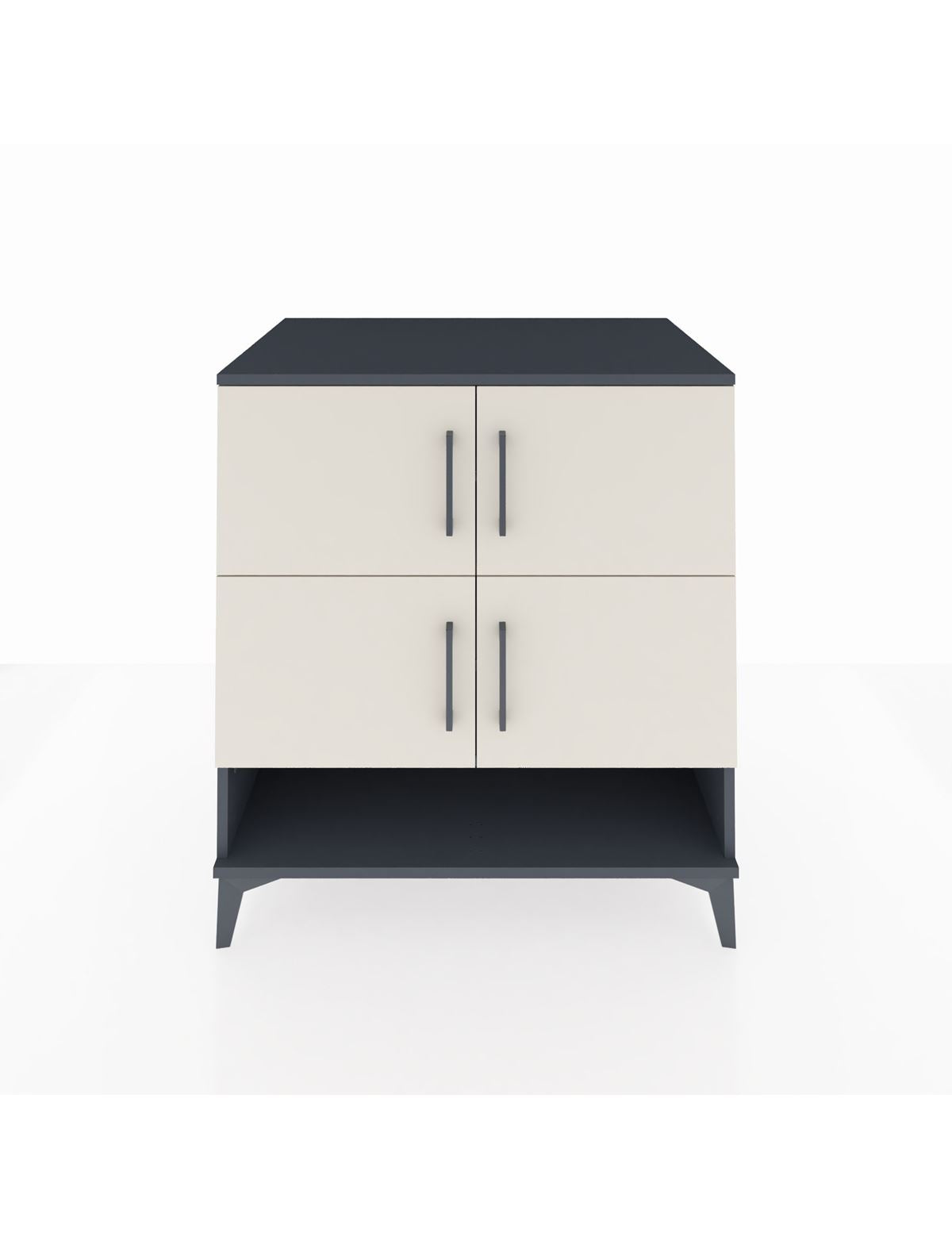 Kronos Şifonyer 4 Raflı 4 Kapaklı 88x59x96 Antrasit-Aytaşı