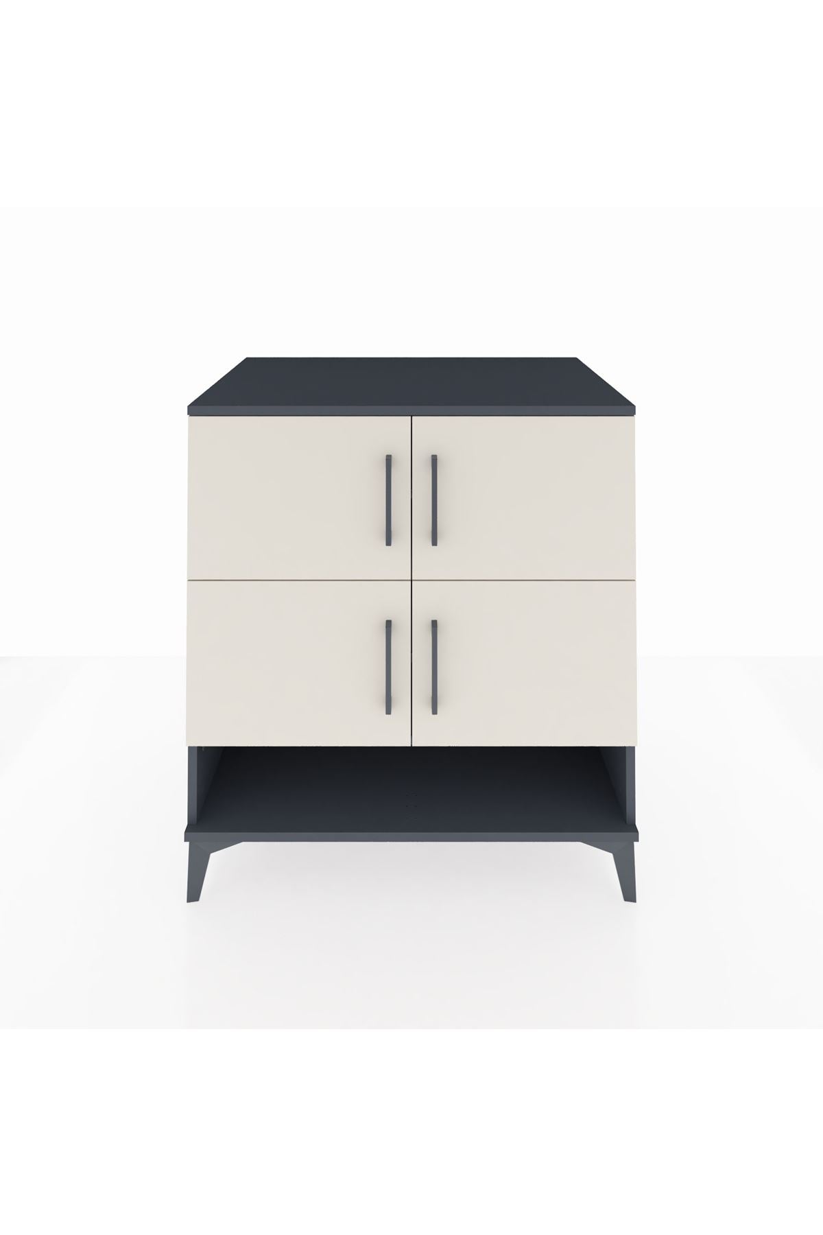 Kronos Şifonyer 4 Raflı 4 Kapaklı 88x59x96 Antrasit-Aytaşı