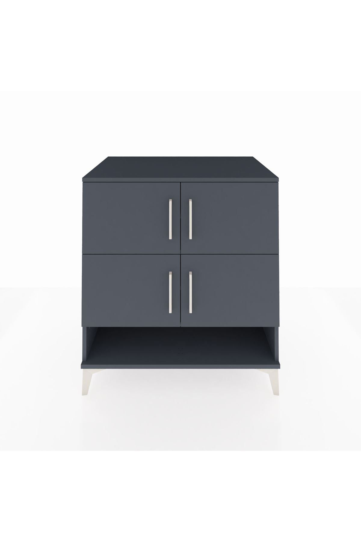 Kronos Şifonyer 4 Raflı 4 Kapaklı 88x59x96 Antrasit-Antrasit