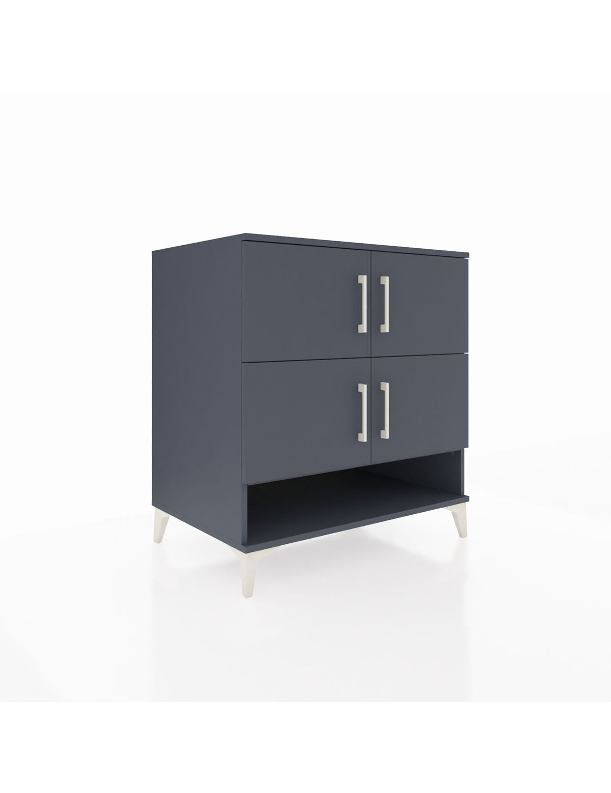 Kronos Şifonyer 4 Raflı 4 Kapaklı 88x59x96 Antrasit-Antrasit