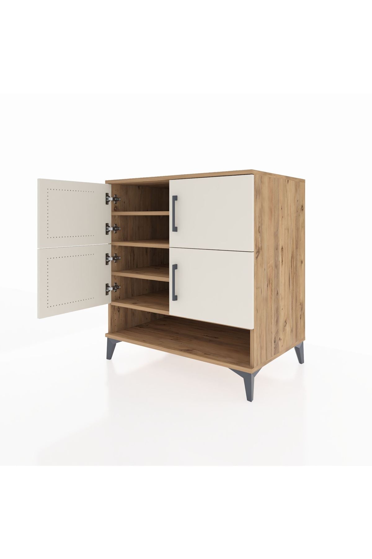 Kronos Şifonyer 4 Raflı 4 Kapaklı 88x59x96 Çam-Aytaşı