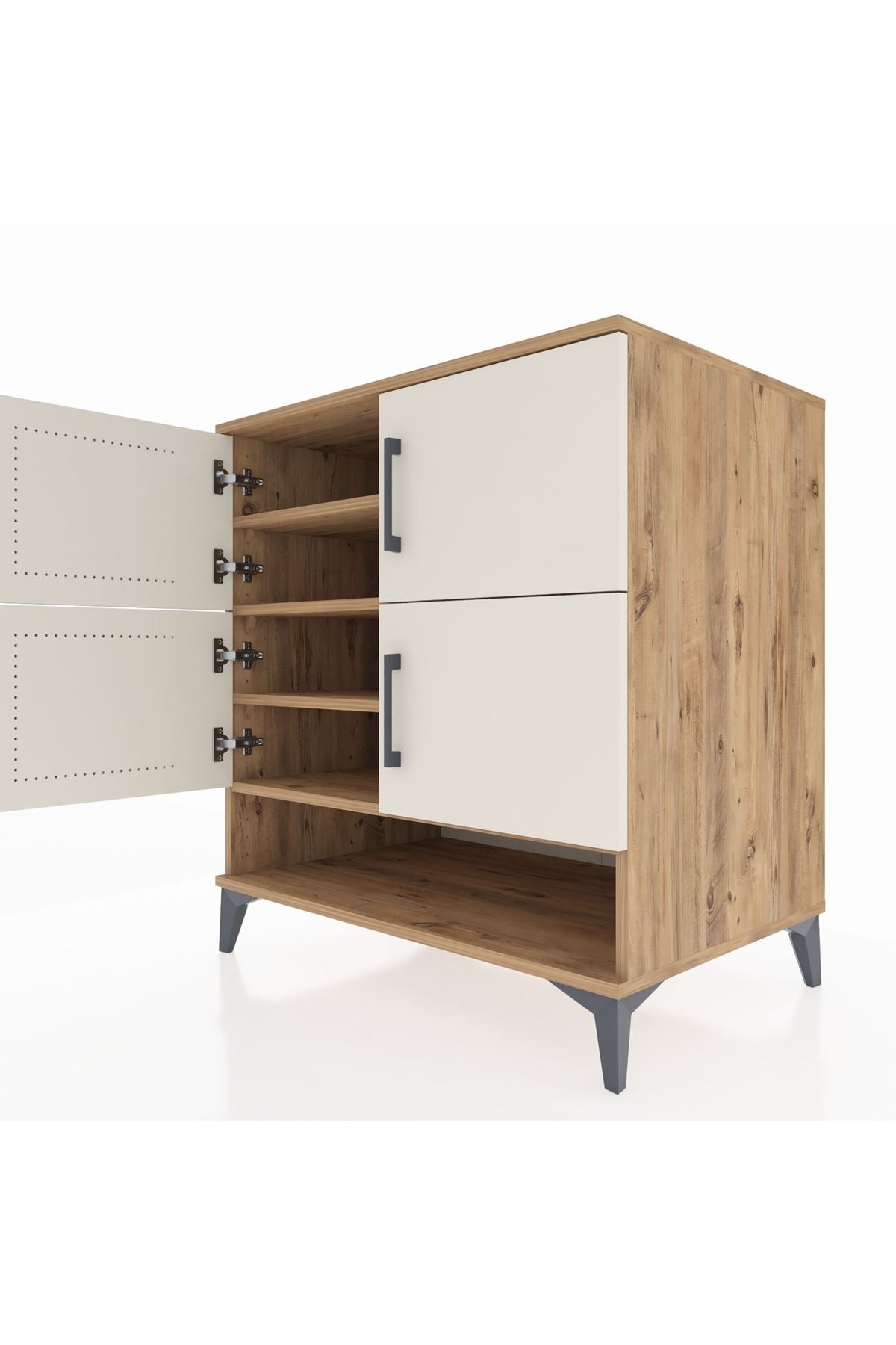 Kronos Şifonyer 4 Raflı 4 Kapaklı 88x59x96 Çam-Aytaşı