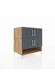 Kronos Şifonyer 4 Raflı 4 Kapaklı 88x59x96 Çam-Antrasit