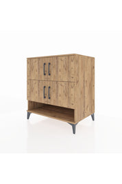 Kronos Şifonyer 4 Raflı 4 Kapaklı 88x59x96 Çam-Çam