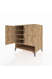 Kronos Şifonyer 4 Raflı 4 Kapaklı 88x59x96 Çam-Çam