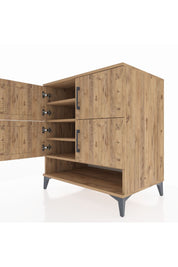 Kronos Şifonyer 4 Raflı 4 Kapaklı 88x59x96 Çam-Çam