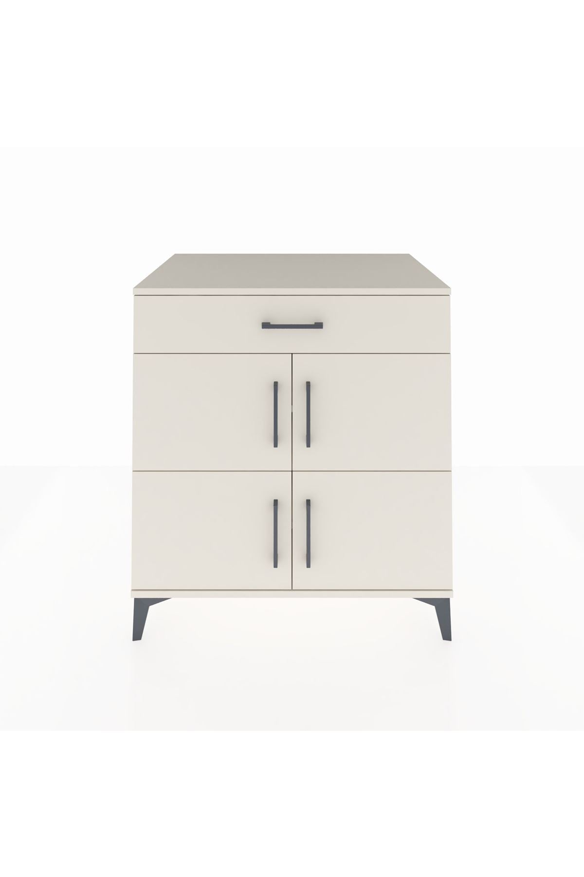 Kronos Şifonyer 3 Raflı Tek Çekmeceli 4 Kapaklı 88x59x96 Aytaşı-Aytaşı