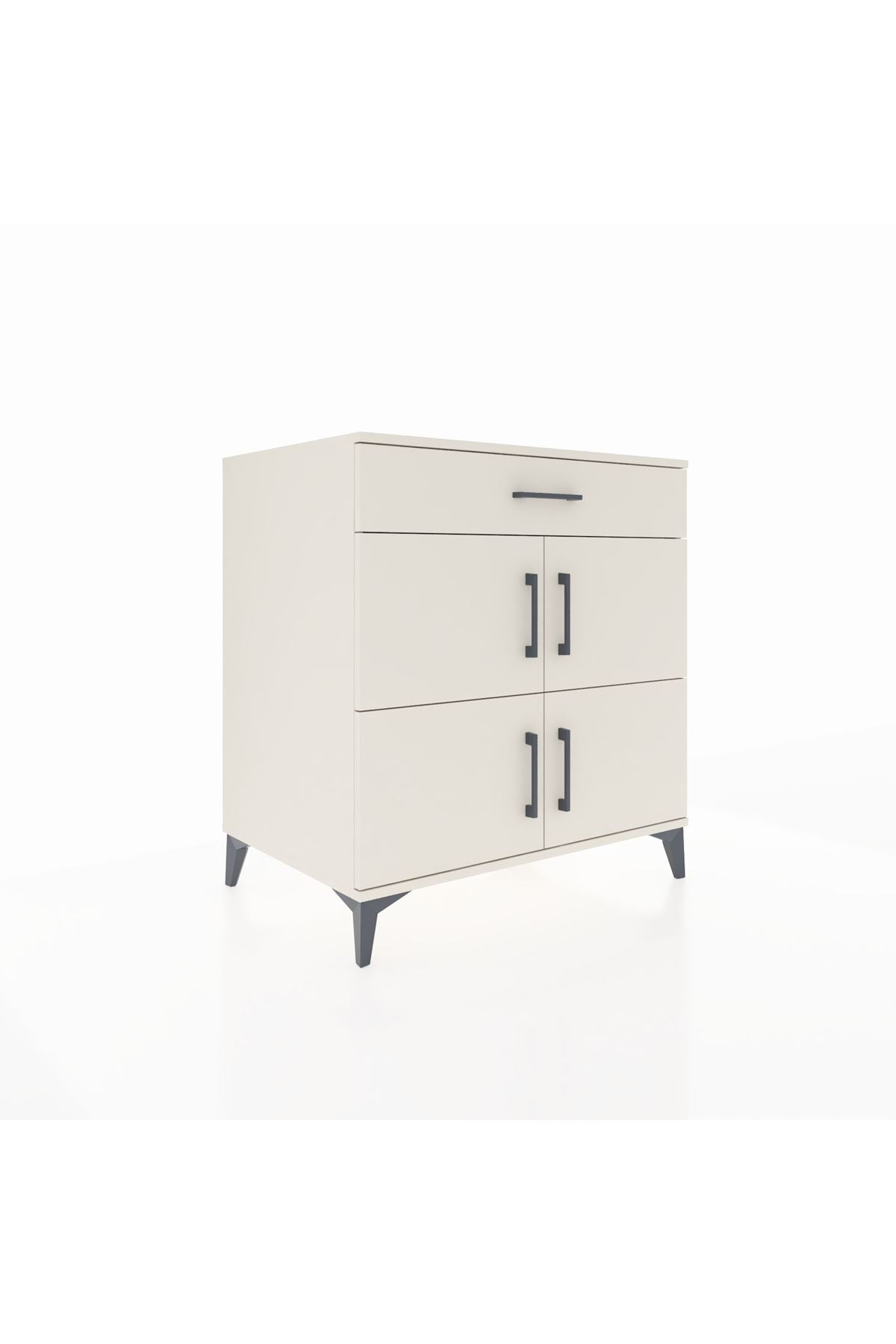 Kronos Şifonyer 3 Raflı Tek Çekmeceli 4 Kapaklı 88x59x96 Aytaşı-Aytaşı