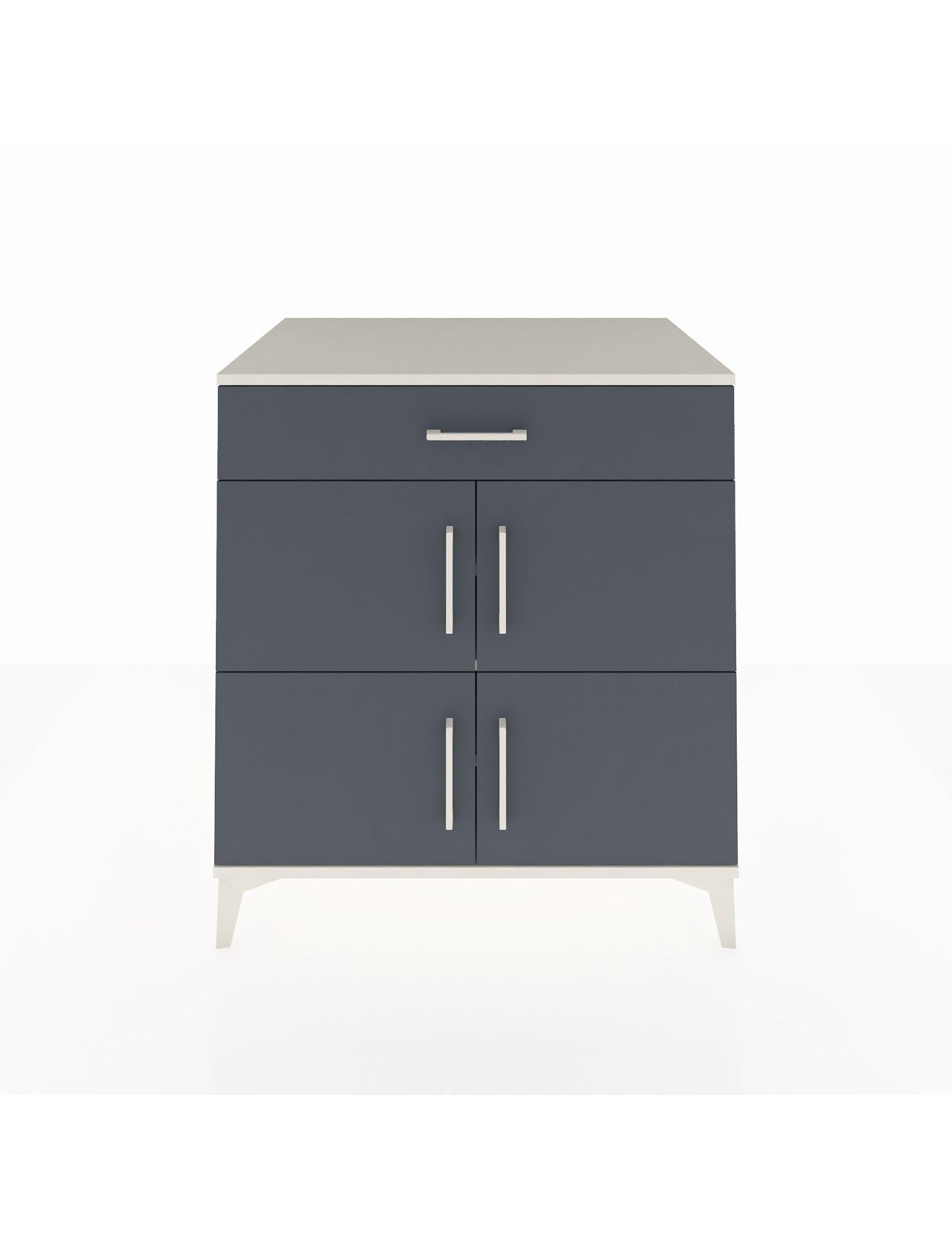 Kronos Şifonyer 3 Raflı Tek Çekmeceli 4 Kapaklı 88x59x96 Aytaşı-Antrasit