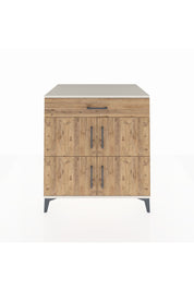 Kronos Şifonyer 3 Raflı Tek Çekmeceli 4 Kapaklı 88x59x96 Aytaşı-Çam