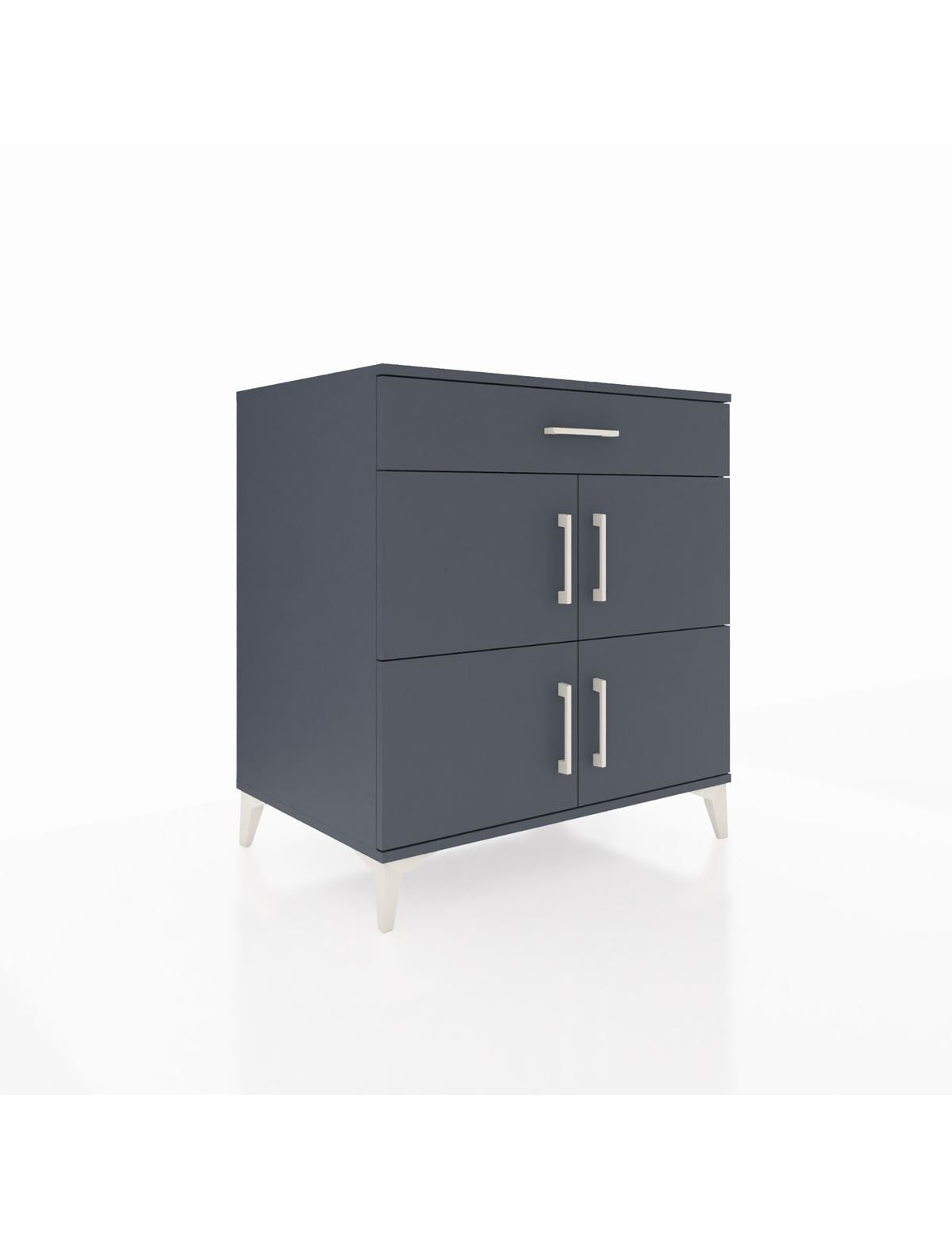 Kronos Şifonyer 3 Raflı Tek Çekmeceli 4 Kapaklı 88x59x96 Antrasit-Antrasit