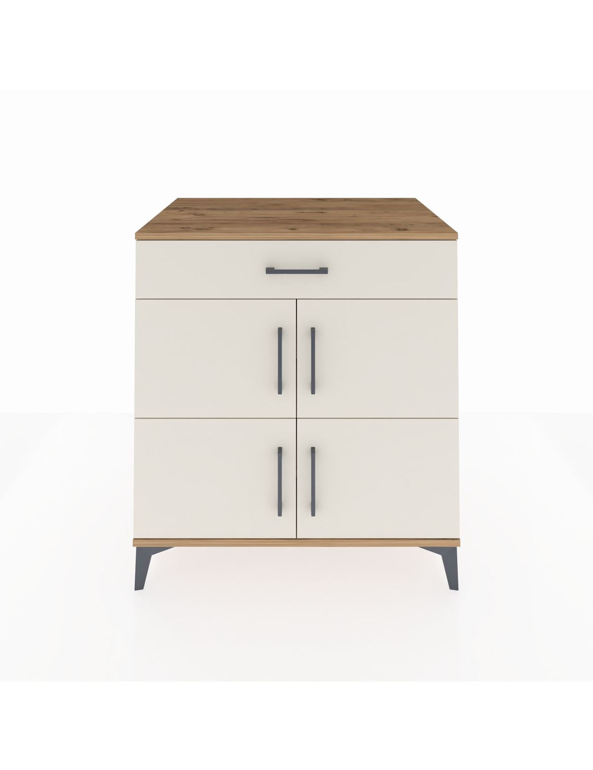 Kronos Şifonyer 3 Raflı Tek Çekmeceli 4 Kapaklı 88x59x96 Çam-Aytaşı